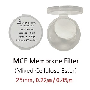 친수성 멤브레인 필터 MCE(Mixed Cellulose Ester) Membrane Filter (Diameter 25mm)
